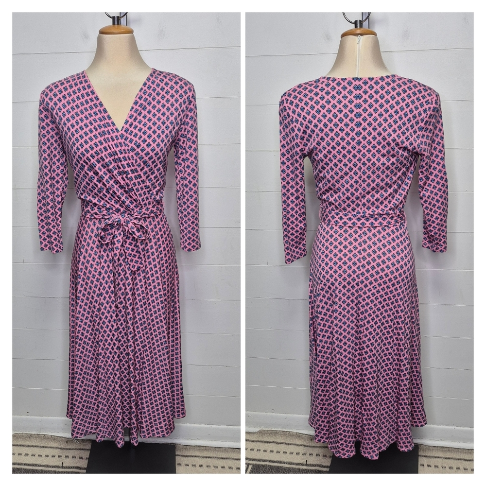 Weekend Maxmara Printed Faux Wrap Midi Dress Size XS - Picture 2 of 12
